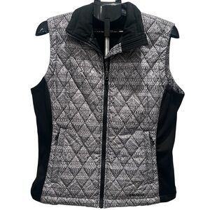 Marmot Women's Black and White Quilted Vest Size Large